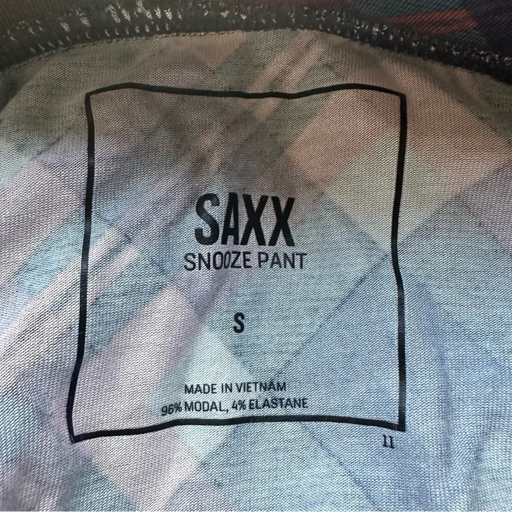 SAXX Underwear Snooze‎ Pyjama Pants Plaid Size Small Like new Condition - Picture 3 of 5